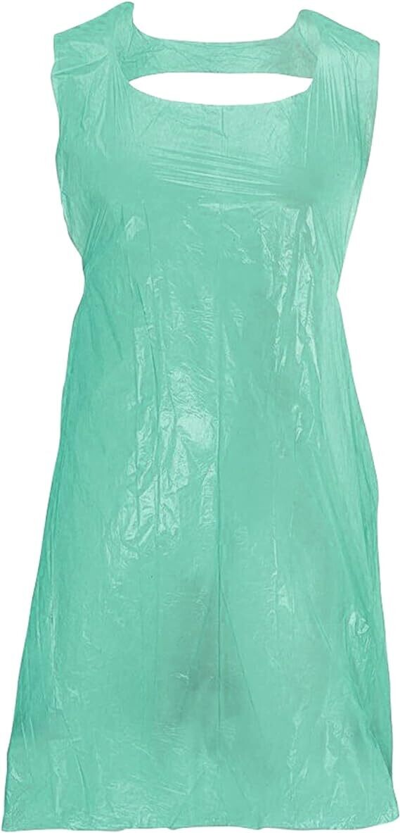 Disposable Aprons for Adults Green | Roll of 200 | Throw Away Single Use Aprons (Price EX - VAT)