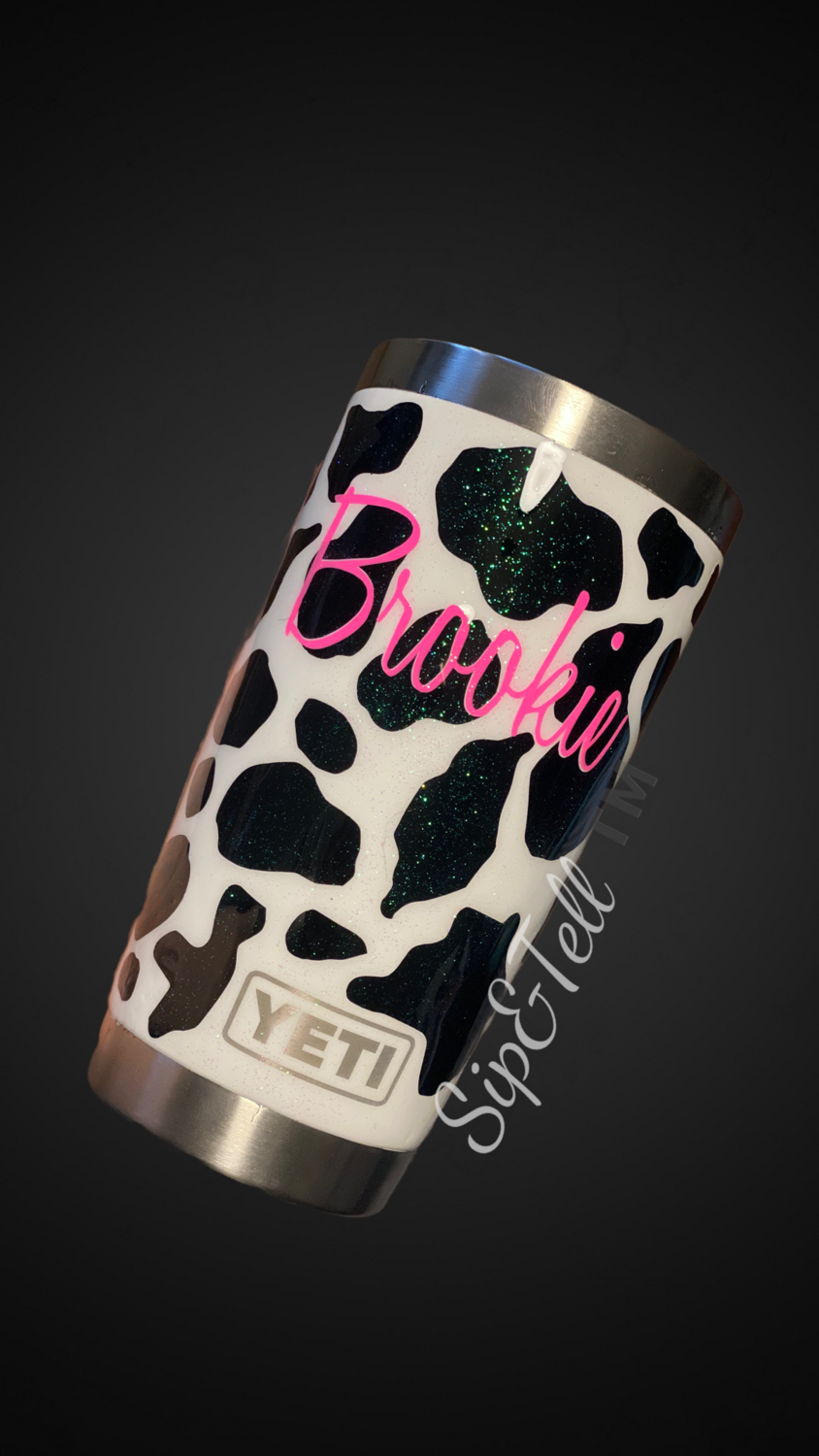 Cowprint Yeti Glitter