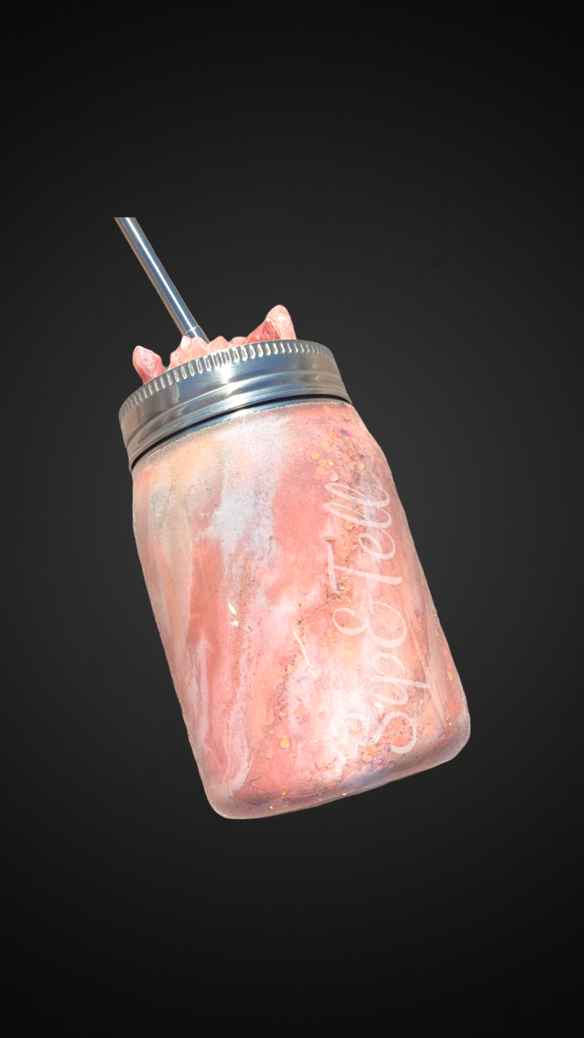 Crystal Mason Jar Tumbler