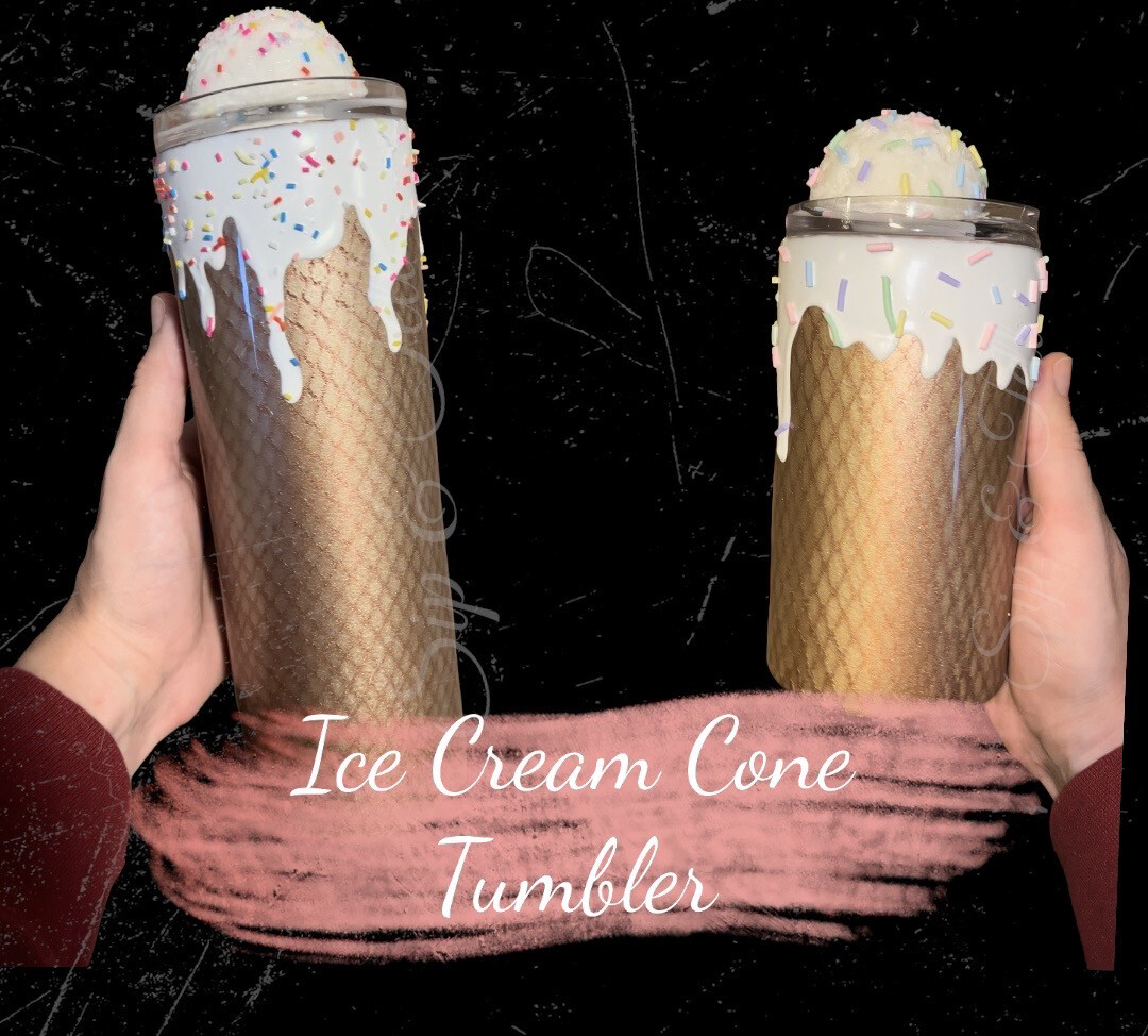 Ice Cream Cone Tumbler-3-D