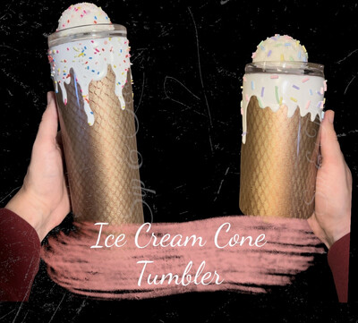 Ice Cream Cone Tumbler-3-D