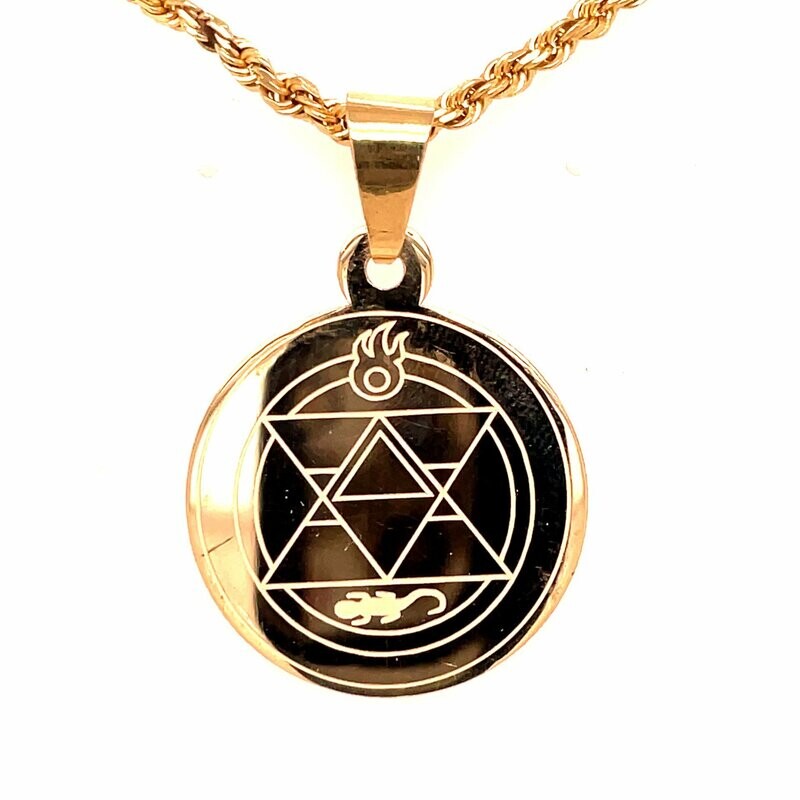 Unique Image 10K Gold Charm with Gold Chain