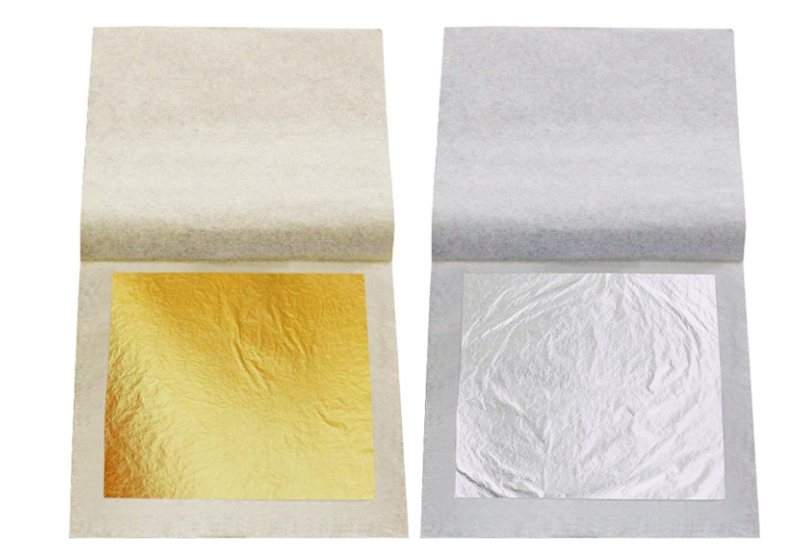 Papel de oro comestible/ Papel de plata comestible