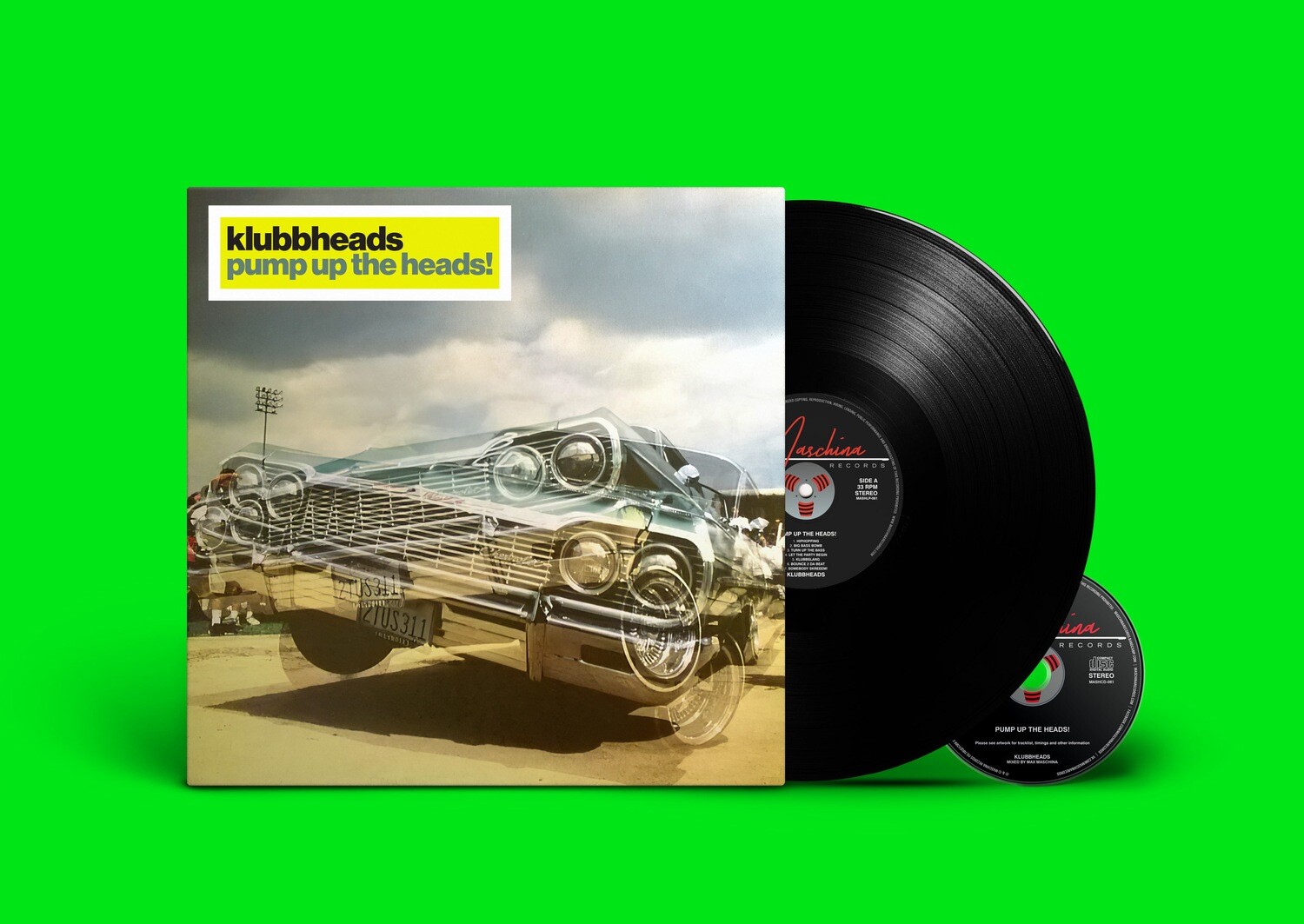 LP+CD: Klubbheads — «Pump Up The Heads» (2020) [Black Vinyl]