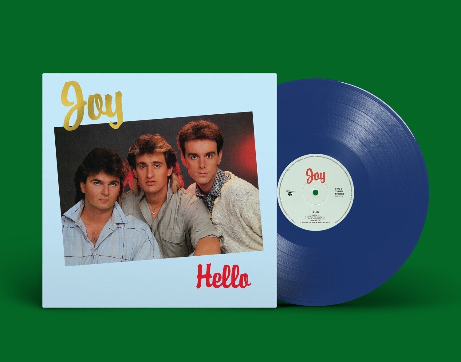 LP: Joy — «Hello» (1986/2021) [Blue Vinyl] with poster