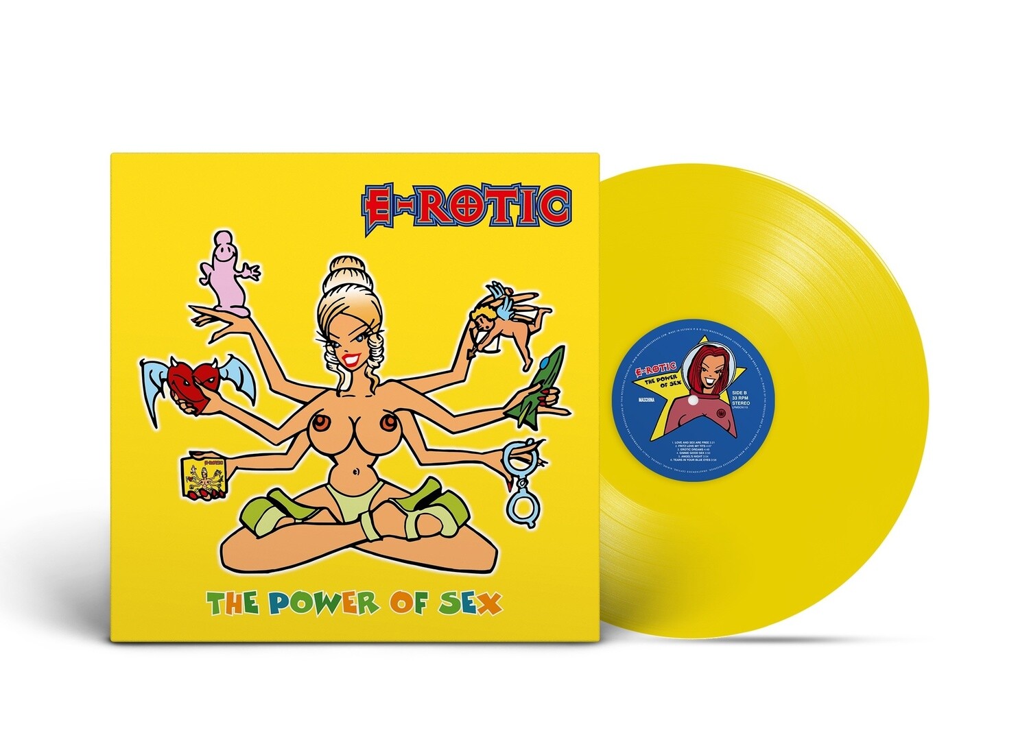 LP: E-Rotic — «The Power Of Sex» (1996/2023) [Limited Yellow Vinyl]