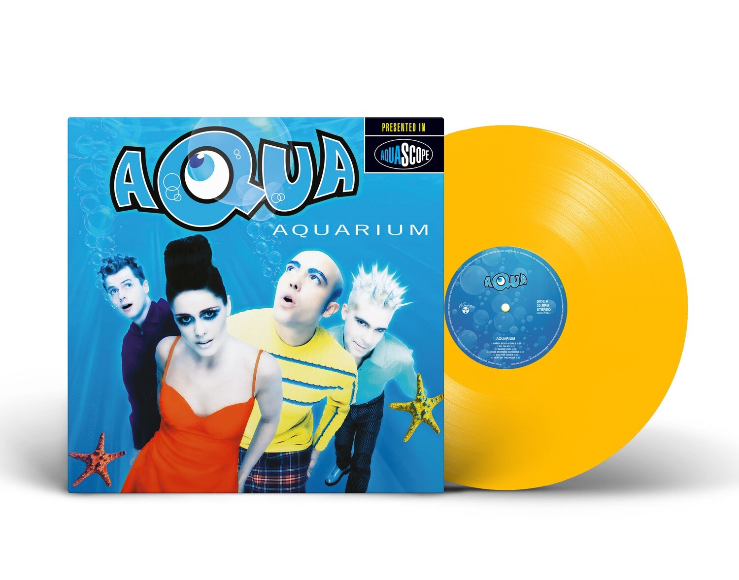 LP: Aqua — «Aquarium» (1997/2021) [Naughty Yellow Vinyl]
