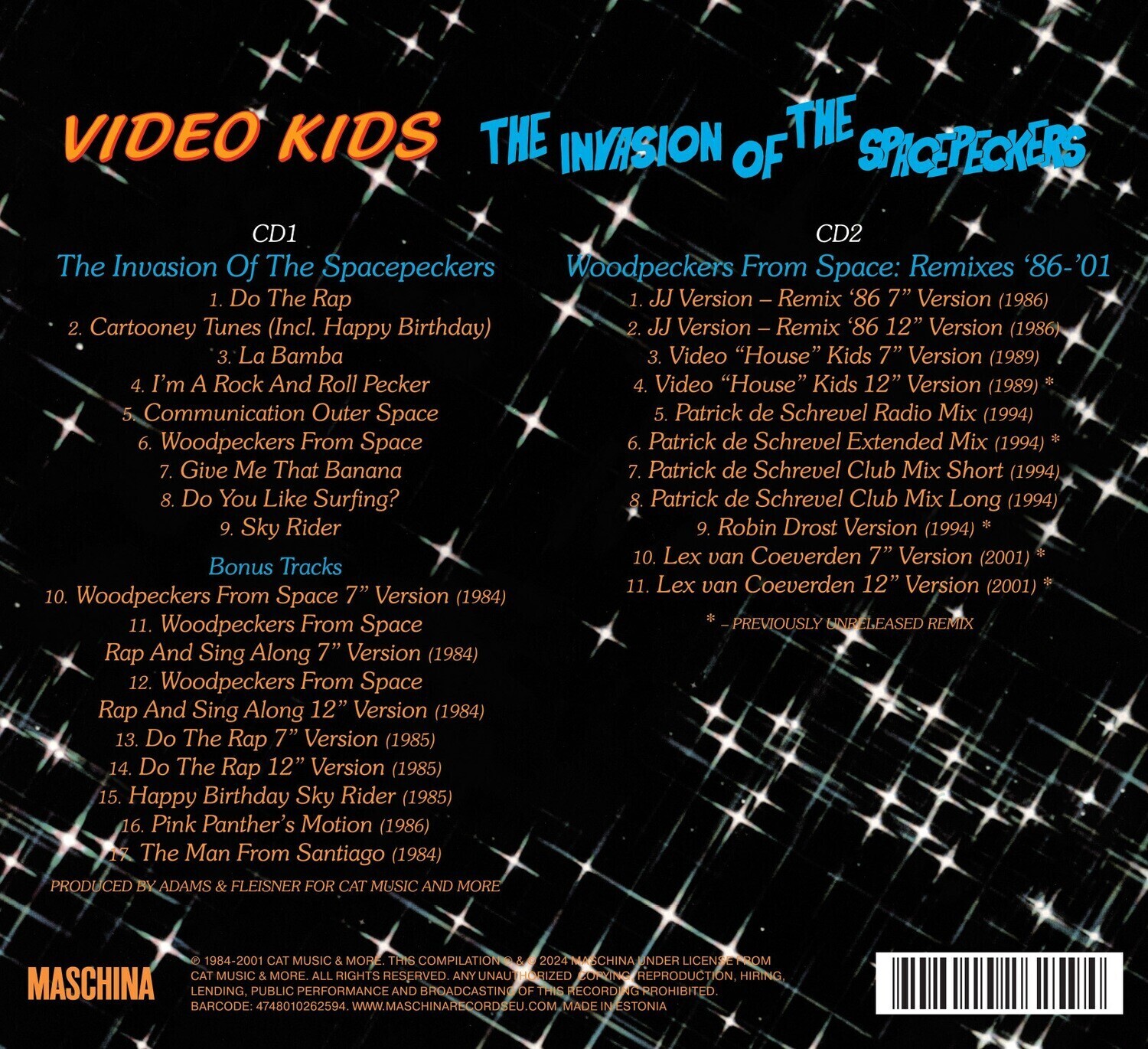CD: Video Kids — «The Invasion Of The Spacepeckers» (1984/2024