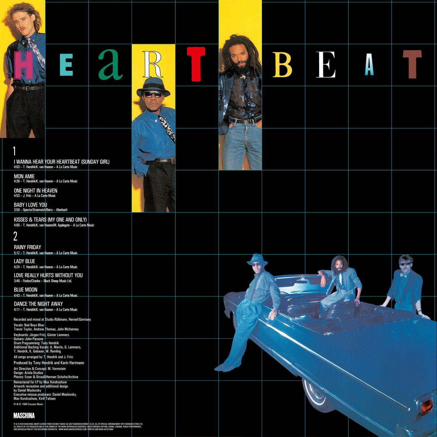LP: Bad Boys Blue – «Heartbeat» (1986/2024) [Black Vinyl]