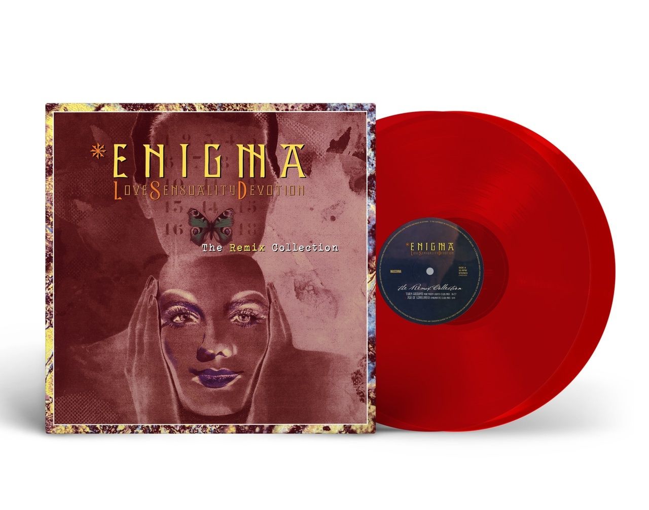 LP: Enigma — «Love Sensuality Devotion (The Remix Collection)» (2001/2024) [2LP Limited Clear Red Vinyl