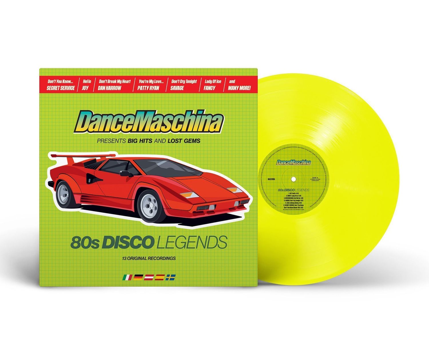 LP: Various Artists — «DanceMaschina: 80s Disco Legends» (2025) [Limited Lime Vinyl]