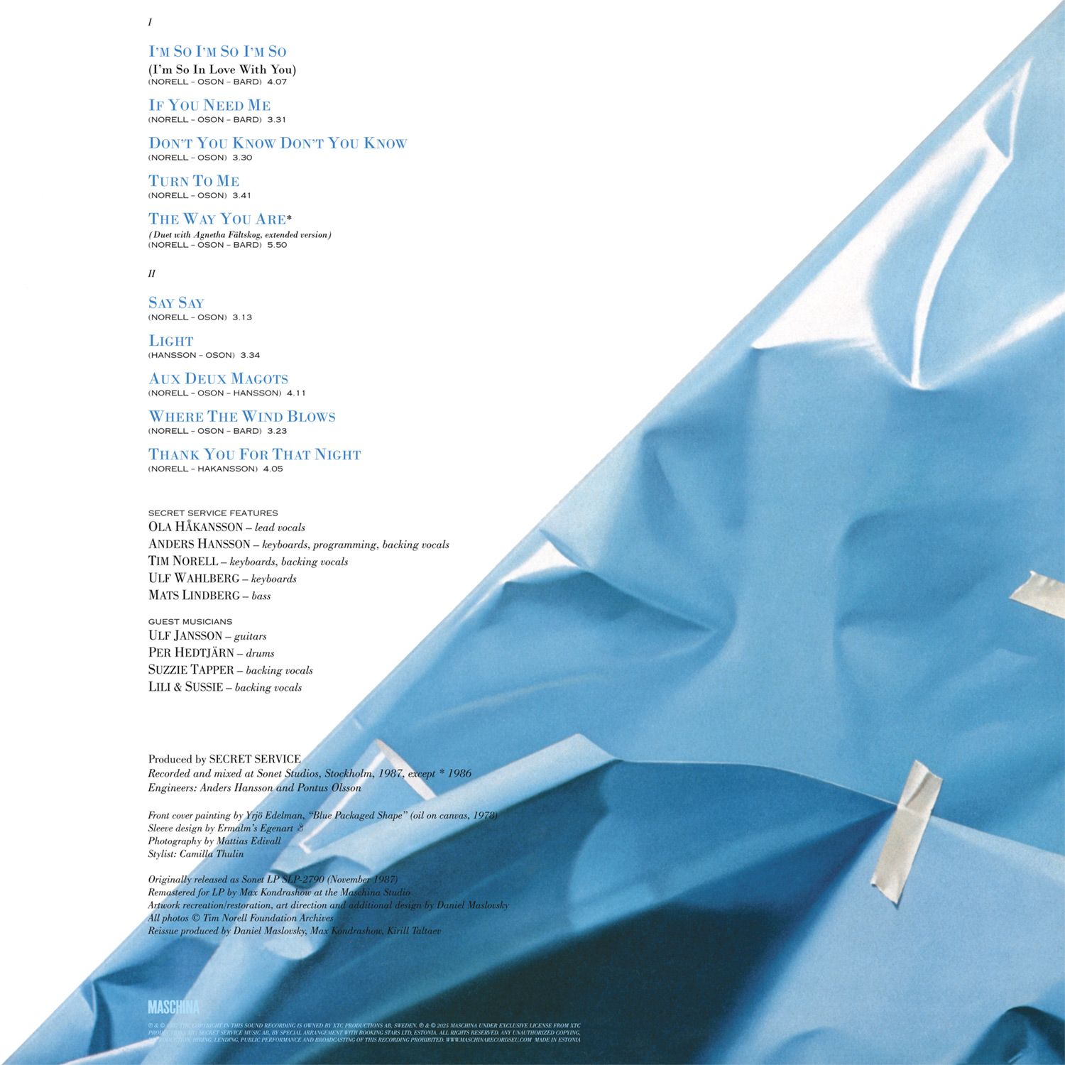 LP: Secret Service — «Aux Deux Magots» (1987/2025) [Black Vinyl]