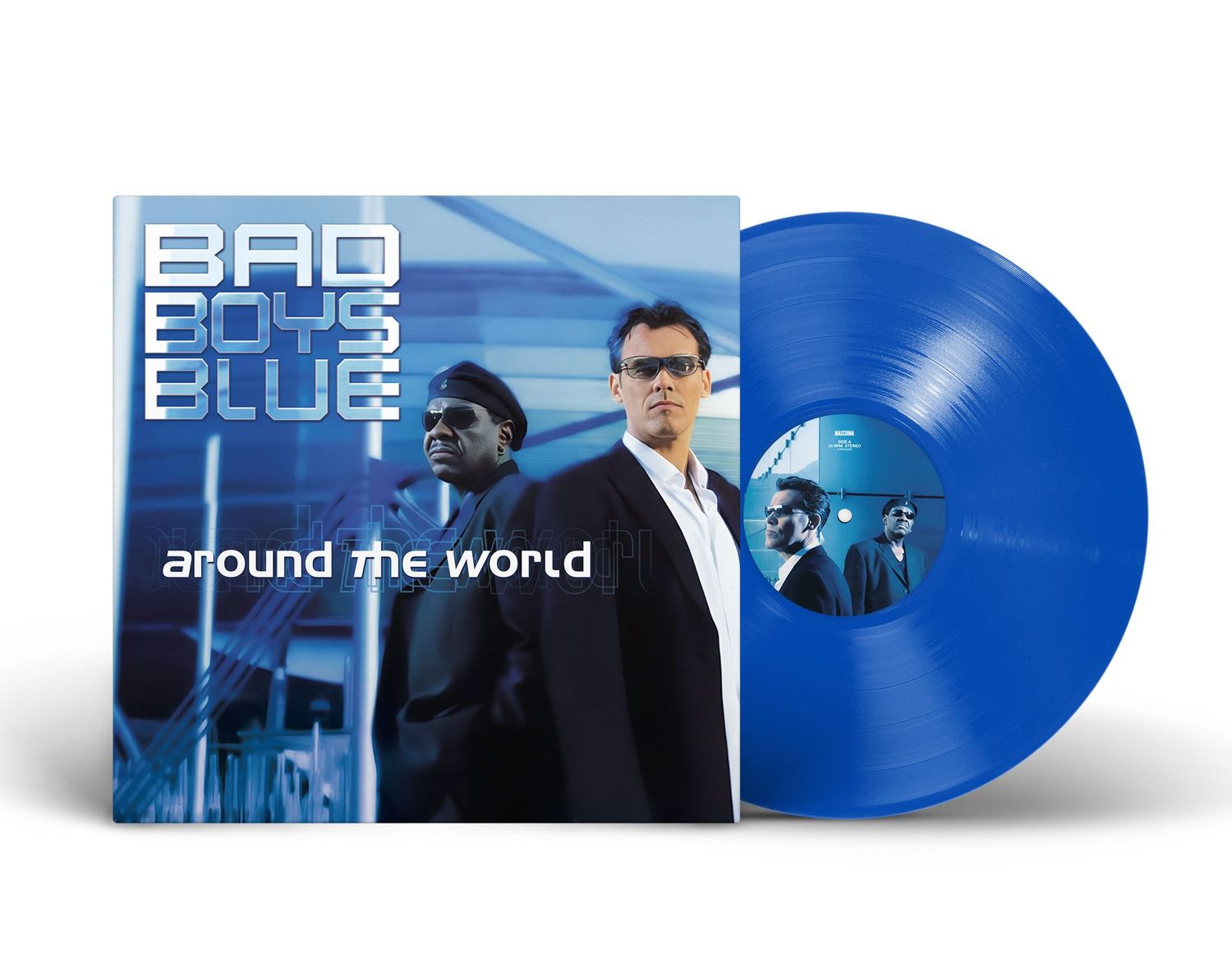 LP: Bad Boys Blue — «Around The World» (2003/2025) [Blue Vinyl]   