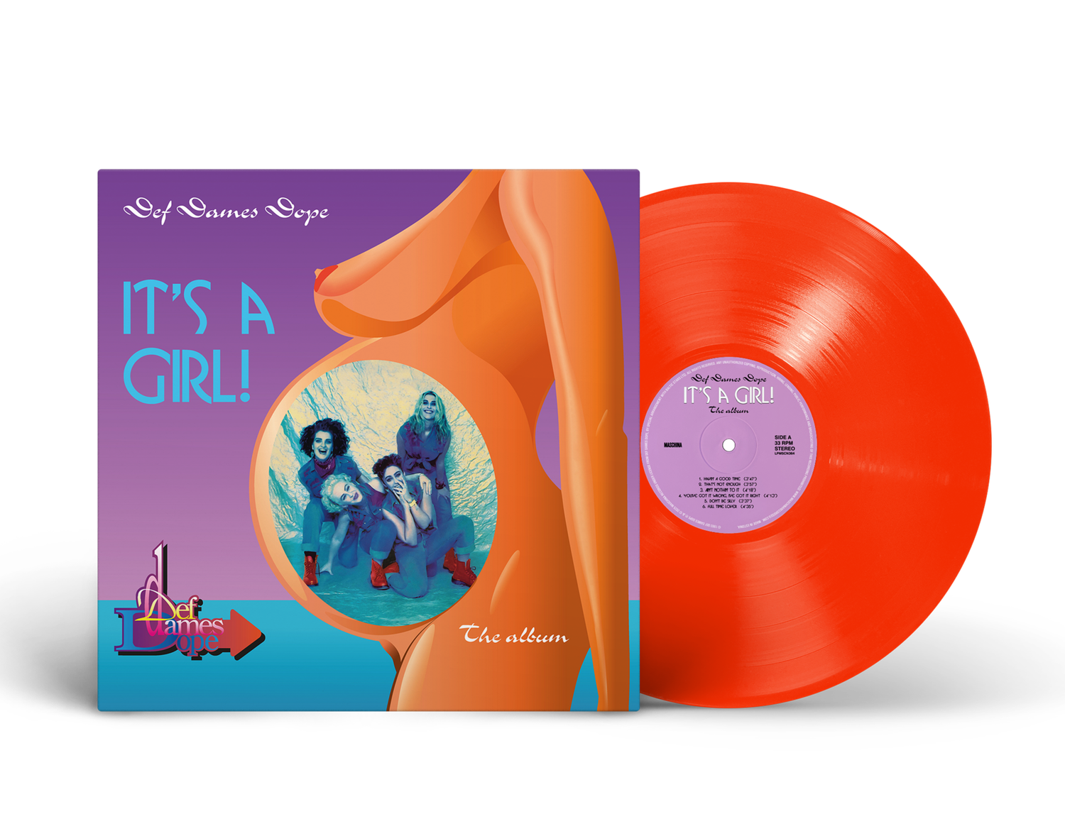 LP: Def Dames Dope — «It's A Girl! The Album» (1993/2025) [Limited Orange Vinyl]