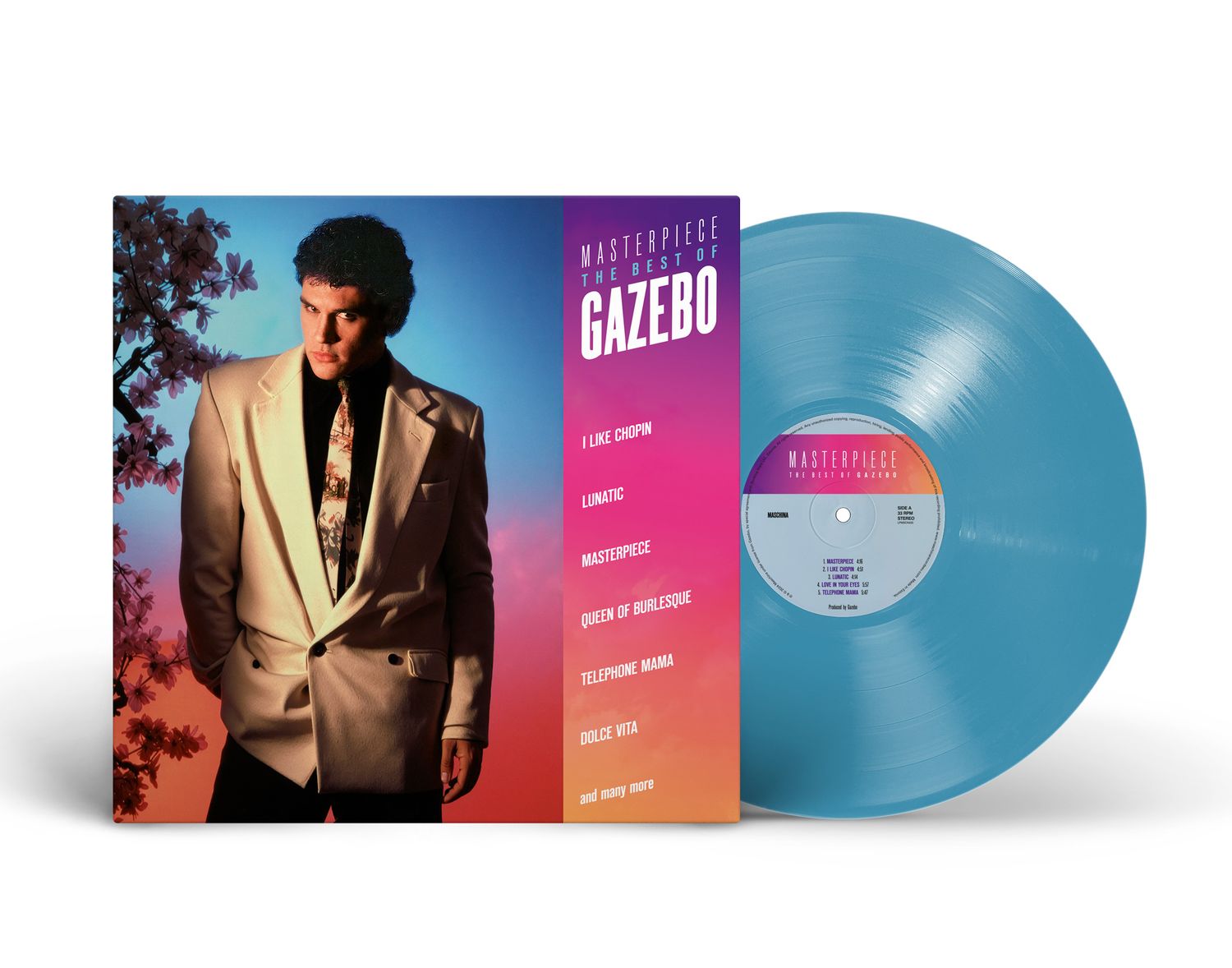 LP: Gazebo – «Masterpiece: The Best Of» (2026) [Limited Turquoiuse  Vinyl]