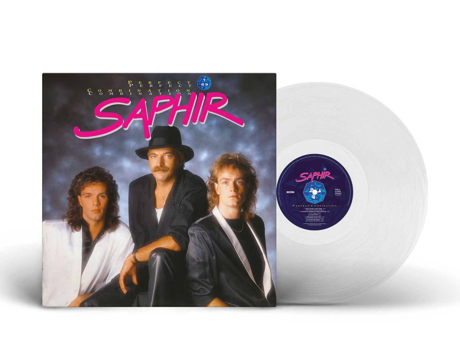 LP: Saphir — «Perfect Combination» (1986/2026) [Limited Clear Vinyl]