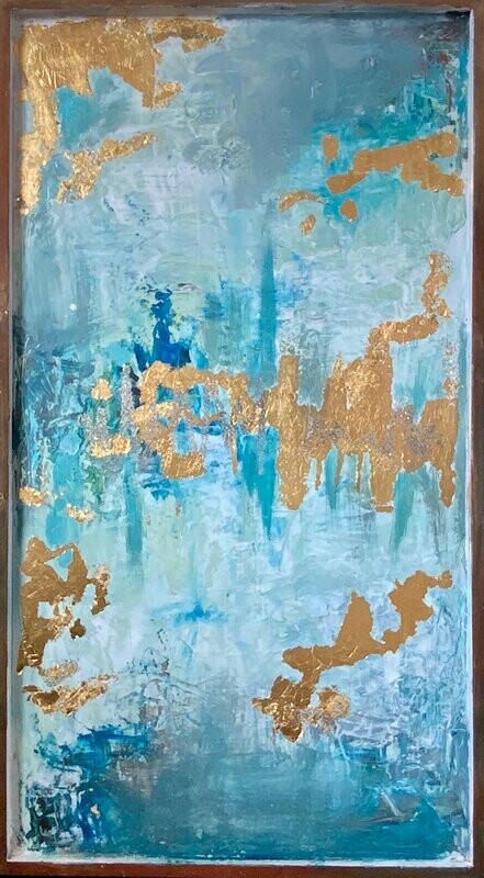 Blue and Gold Abstract