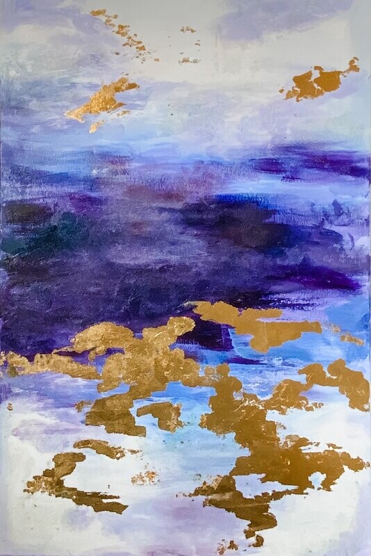 Purple Gold Abstract