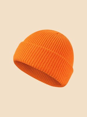 Orange Woven Beanie