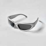 Y2k Silver Eclipse Sunglasses