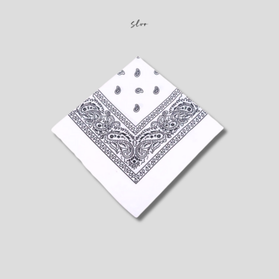 White Paisley Bandana