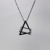 Tri-Square Pendant Necklace