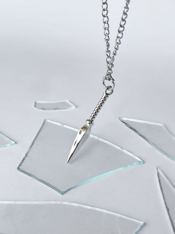 Silver Kunai Knife Necklace