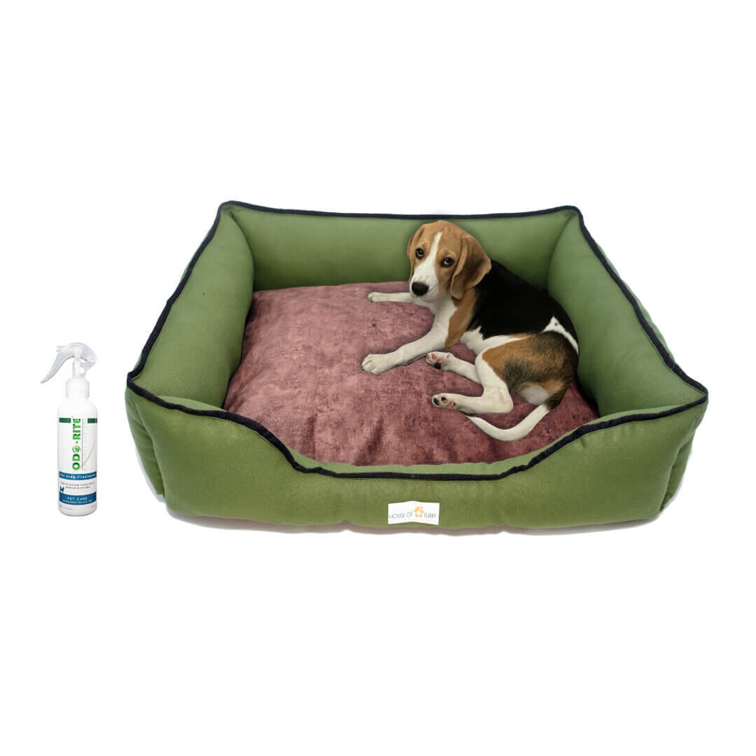 House of Furry Bolster Pet Bed BOXER 100 Linen