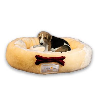 House of Furry Soft Faux Fur round bolster bed MOANA