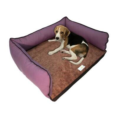 House of Furry Orthopedic Pet Bed with 100% Linen Bolster JANU