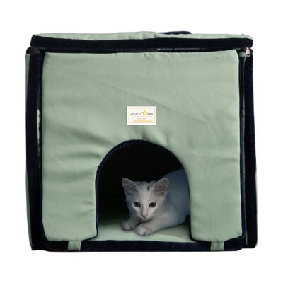 Super Comfortable Easy to Install Weather Friendly Washable Cat House (45cm * 45cm *45cm) - INKY