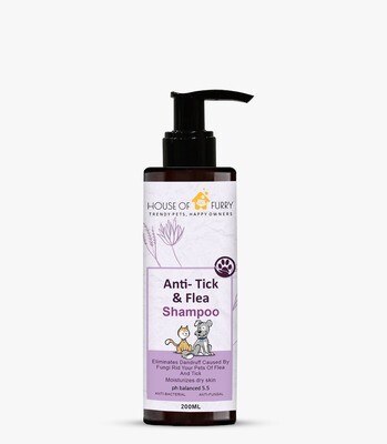 HOF Natural Tick/Flea Repellent Shampoo for Dogs/Cats