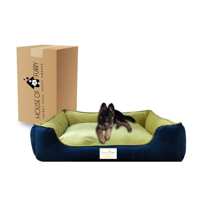 House of Furry Turkish Velvet Bolster Pet Bed CIRU