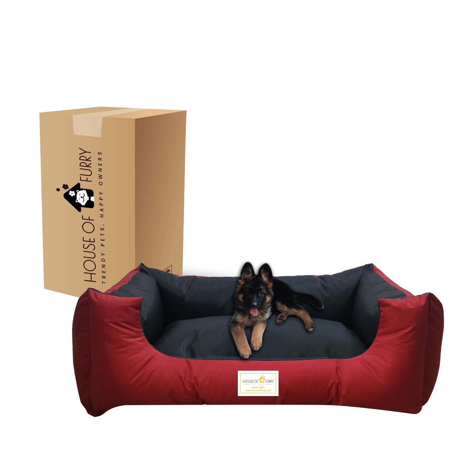 House of Furry Turkish Velvet Bolster dog/cat bed