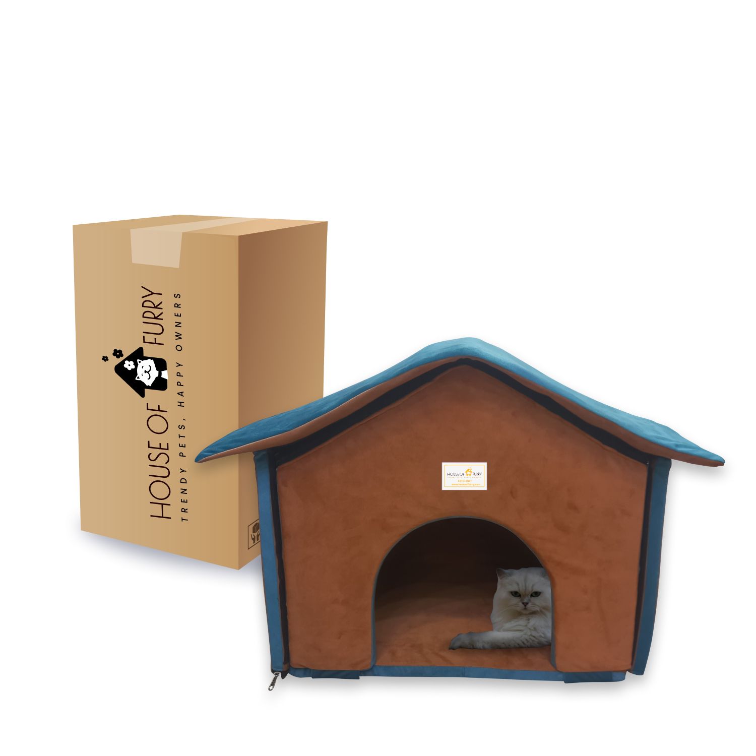 House of Furry Lichu washable Cat/Puppy Hut House (45cm * 45cm *45cm)