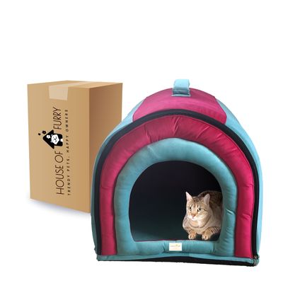 HouseofFurry Premium Cat/Puppy House Multicolor Dog, Cat, Squirrel, Rabbit, Mouse, Hamster House