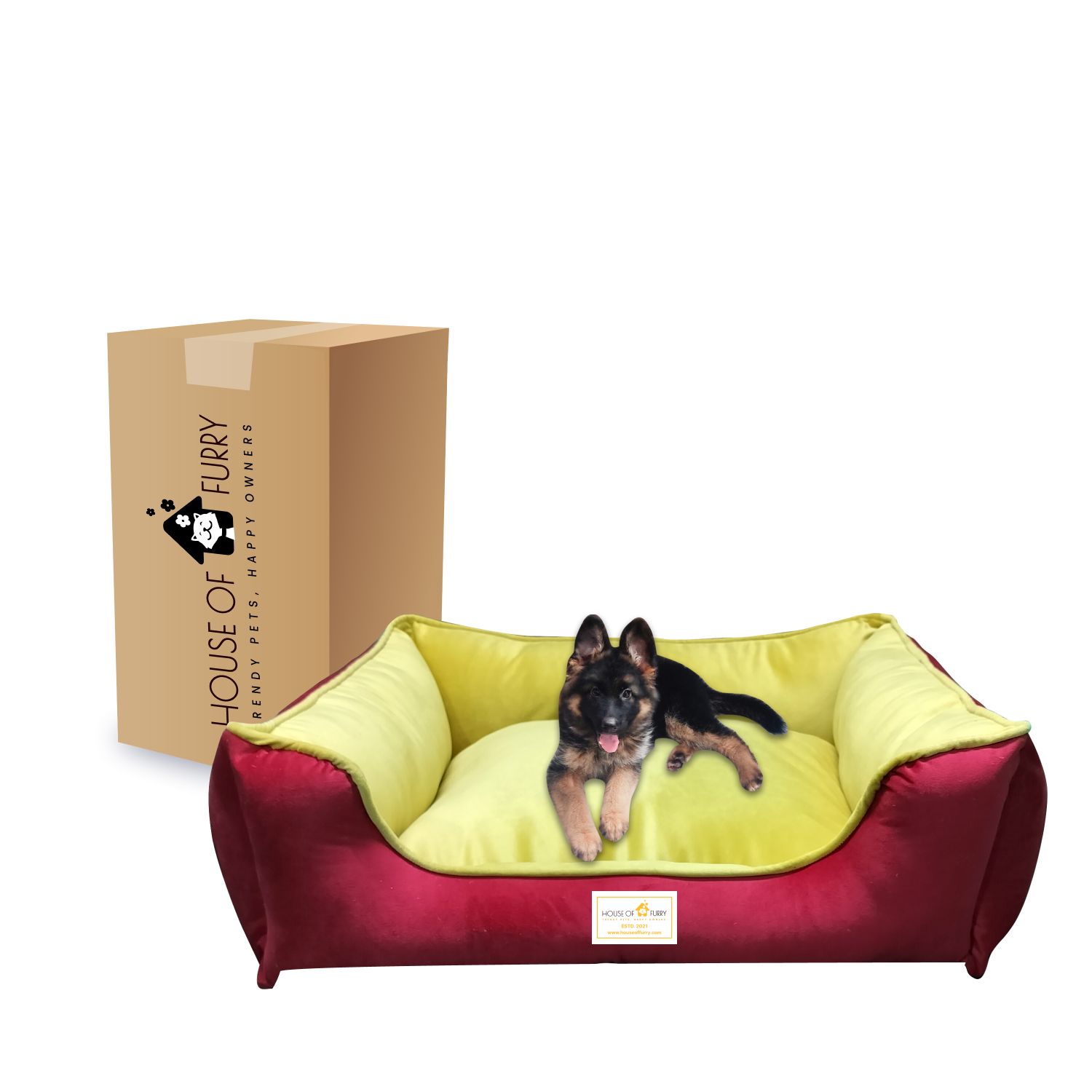 House of Furry Turkish Velvet Bolster dog/cat bed