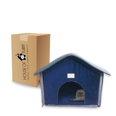 House of Furry Fooby washable Cat/Puppy Hut House (45cm * 45cm *45cm)