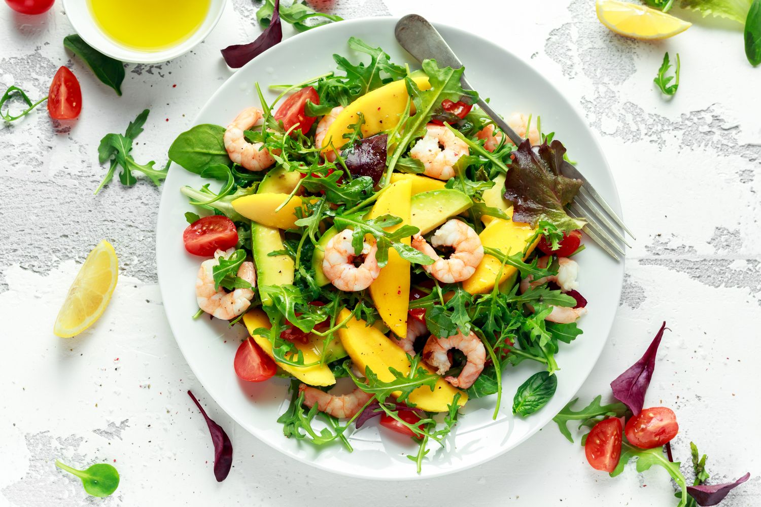 V12: Gỏi xoài tôm bơ (EF ) – Salat mit Mango, Garnelen, Avocado