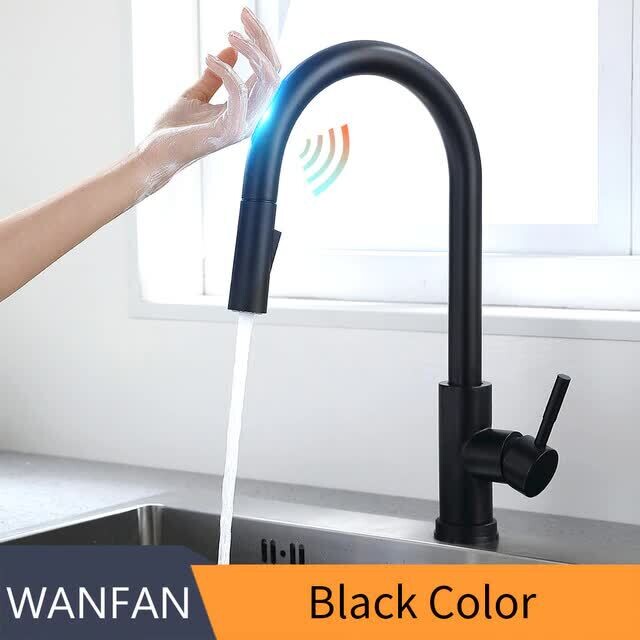 Smart Touch Kitchen Faucets Crane For Sensor Kitchen Water Tap Sink Mixer Rotate Touch Faucet Sensor Water Mixer KH-1005