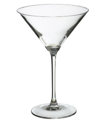 Kunststof Martini glas - 20cl - Transparant