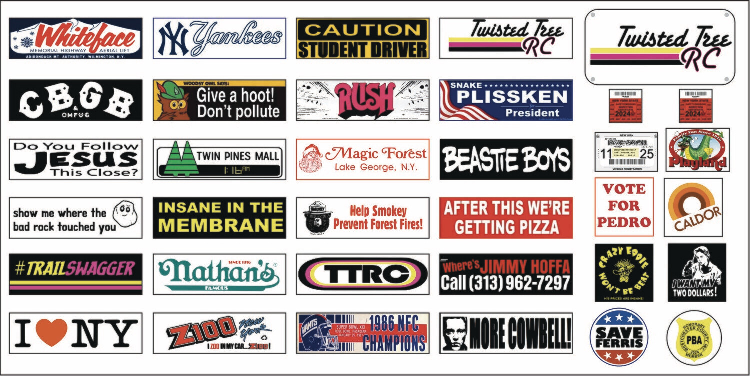 SCALE DECALS / BUMPER STICKERS