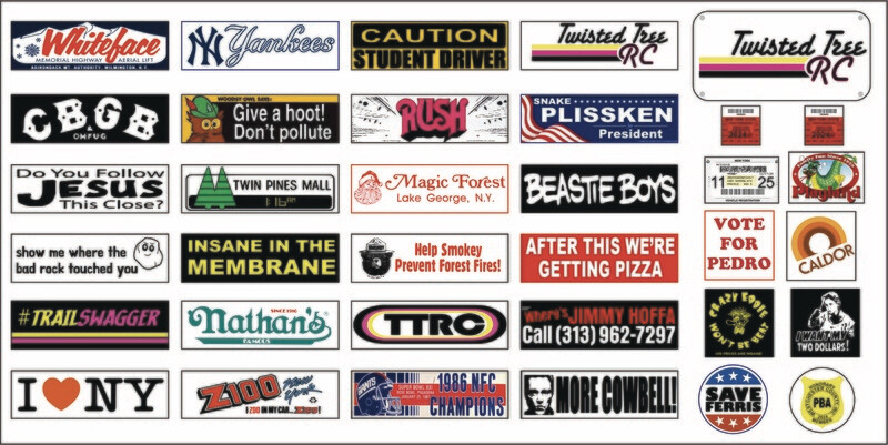SCALE DECALS / BUMPER STICKERS