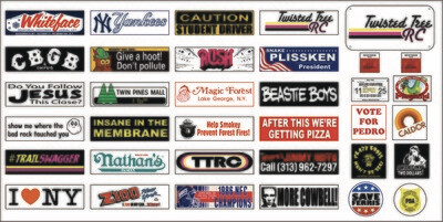 SCALE DECALS / BUMPER STICKERS