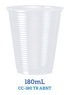 Copo descartável PS 180 ml