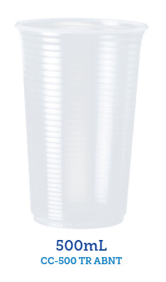 Copo descartável PS 500 ml