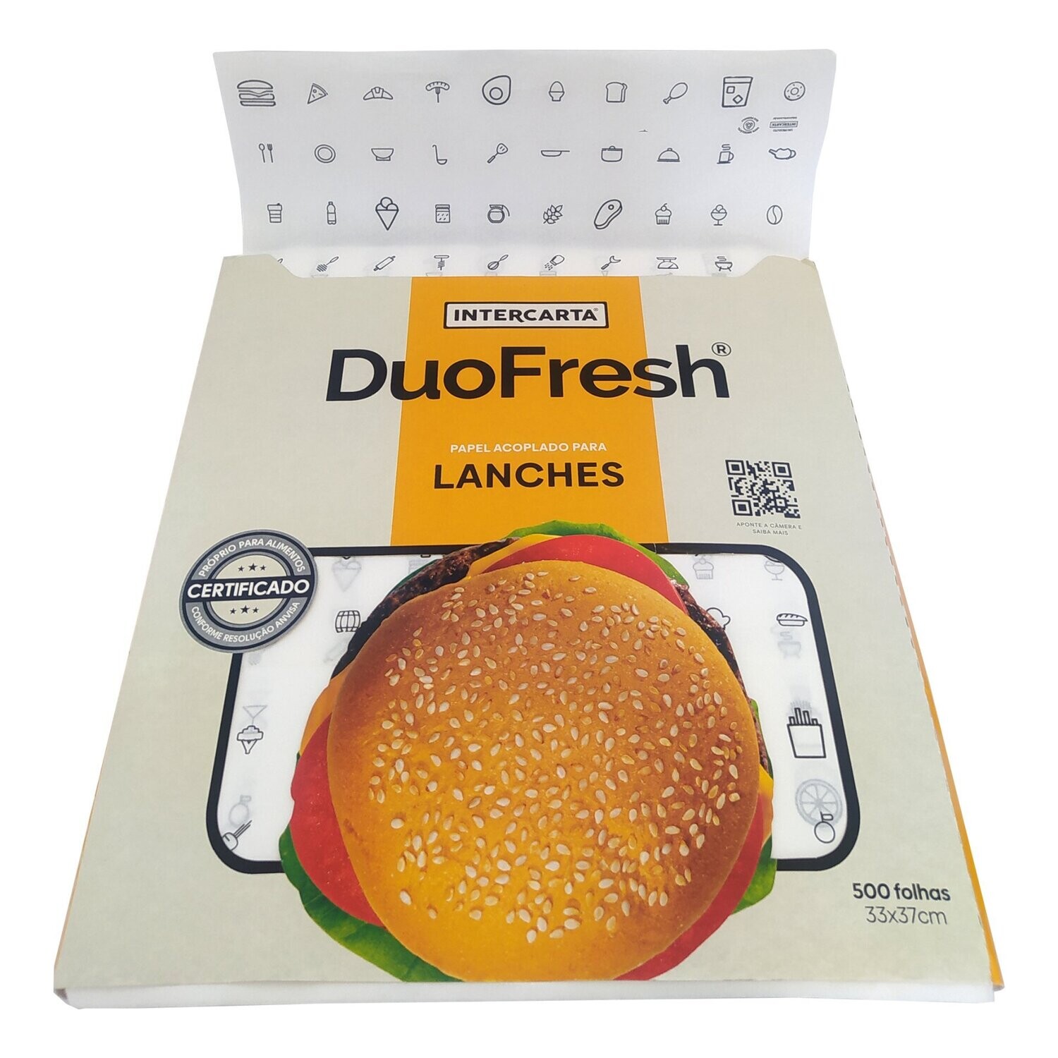 Papel acoplado lanche