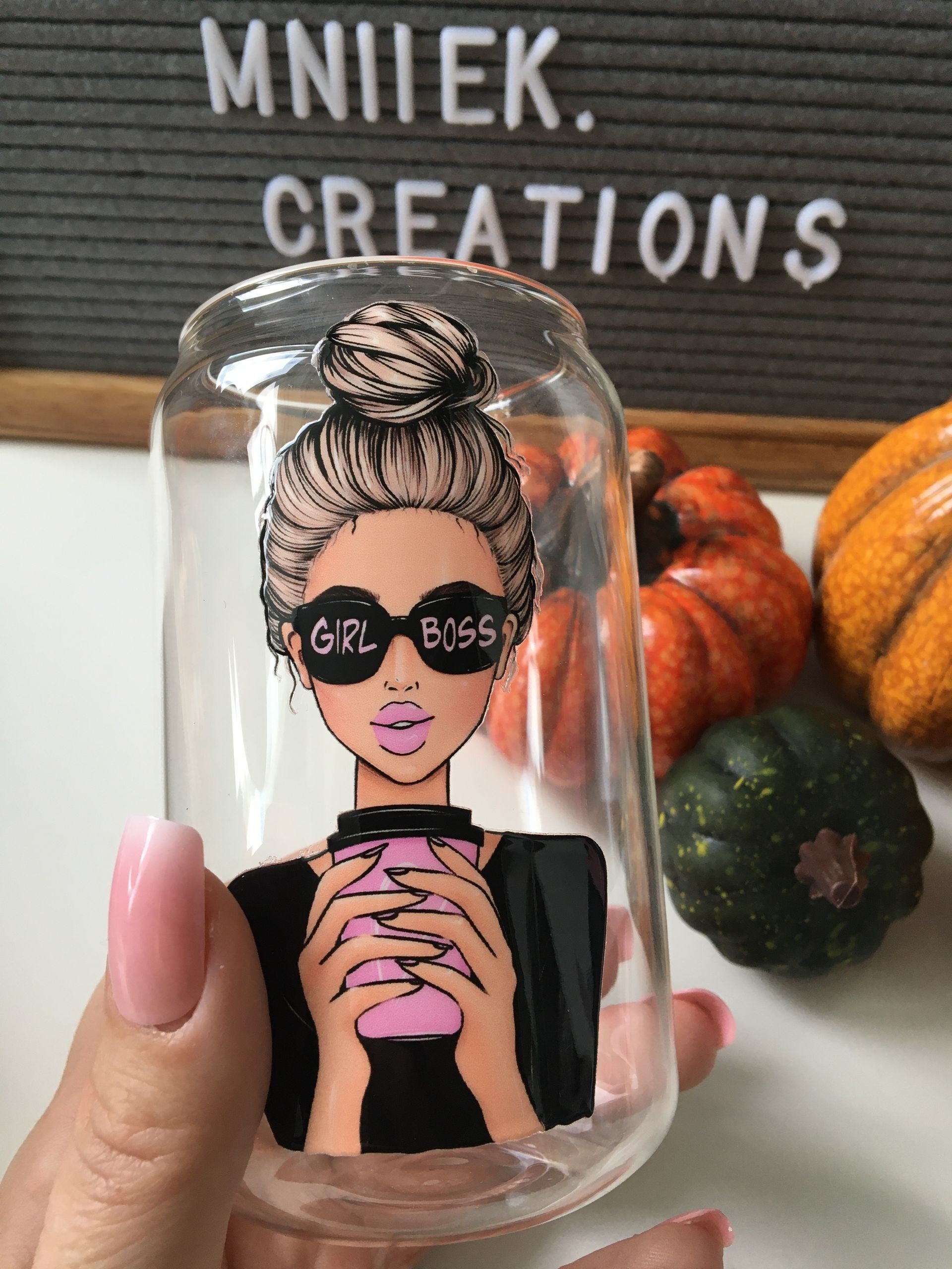 Girl Boss 350 ML Glass Cup