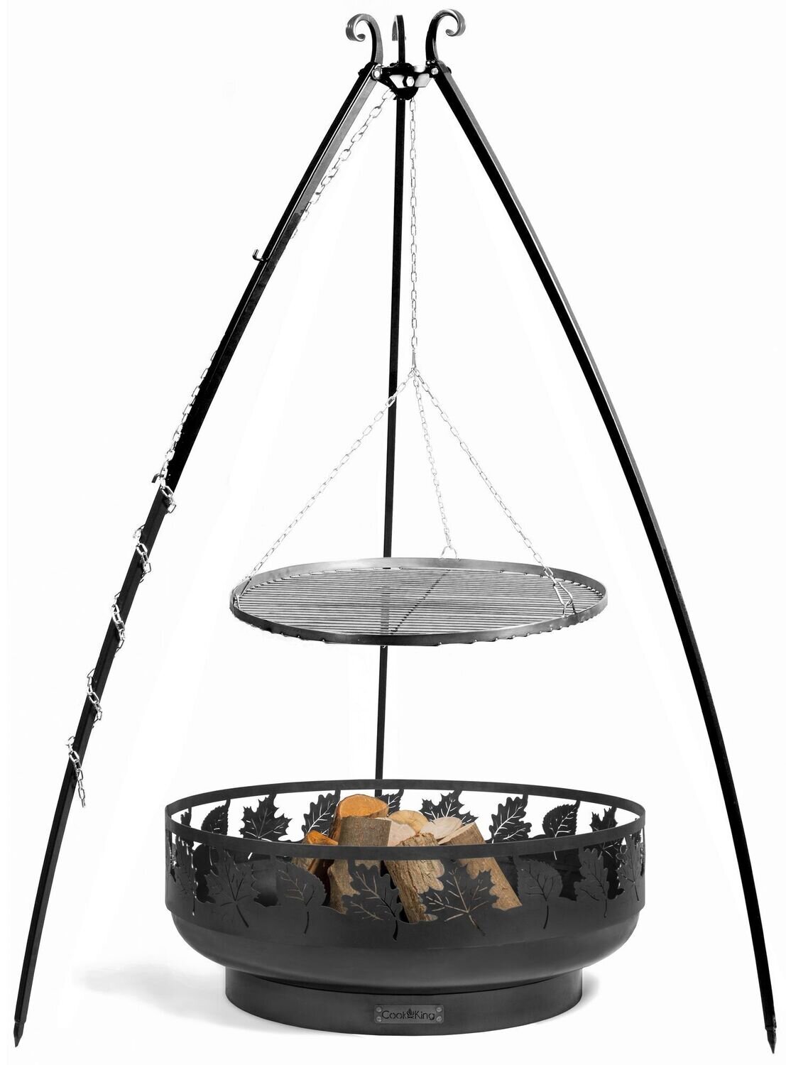 COOK KING ® Set - Schwenkgrill 180 cm und Feuerschale, Modell "TORONTO"