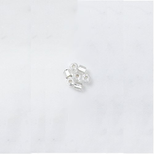 Tschechische Stickperlen, Beutel zu 20 g, 2,5 mm Ø silber